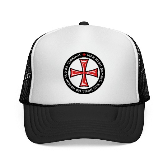 Cross Knights Templar Crusader non nobis domine Trucker Caps