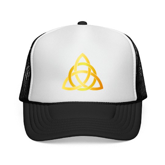 Original Triquetra circle celtic knot gold Trucker Caps