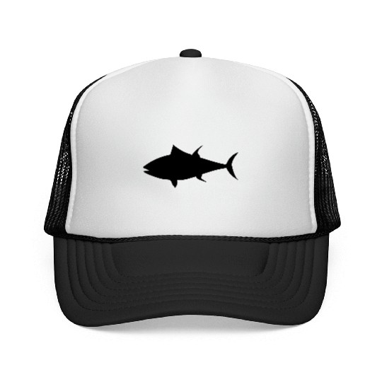 Tuna Fish Silhouette Trucker Caps