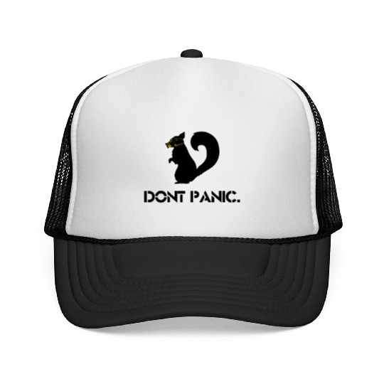Don't panic squirrel Trucker Caps
