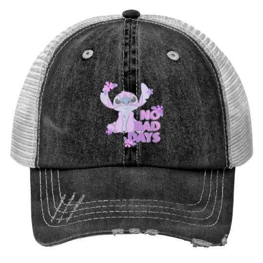 disneys Lilo Stitch No Bad Days Cute Stitch Chest Portrait Trucker Hats