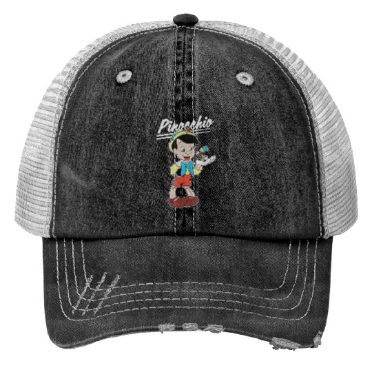 disneys Pinocchio And Jiminy Cricket Trucker Hats