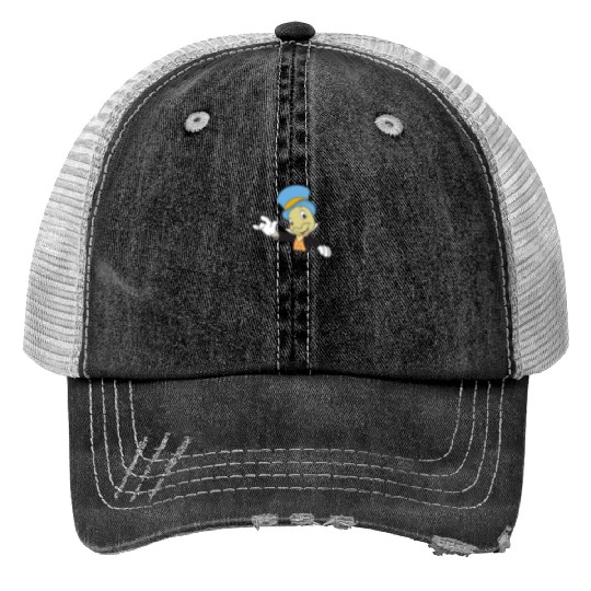 disneys Pinocchio Jiminy Cricket Faux Pocket Trucker Hats