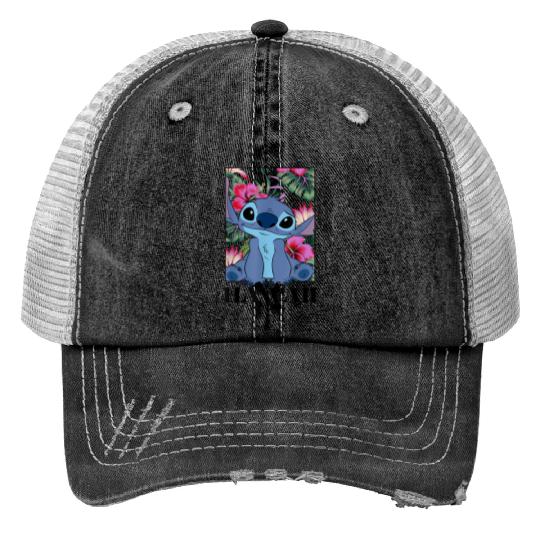 Disney Lilo & Stitch Hawaii Hibiscus Cute Floral Trucker Hats