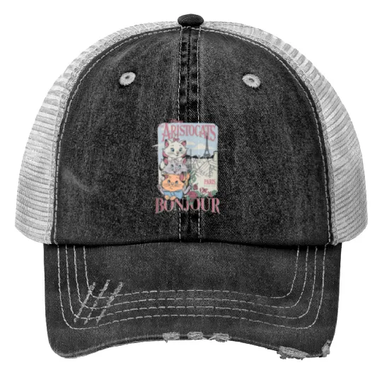 Disney The Aristocats Bonjour Paris Since 1979 Vintage Ad Gifts Trends Trucker Hats
