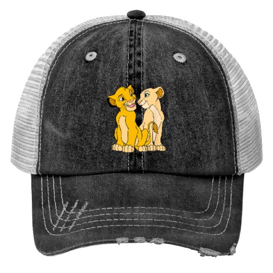Disney The Lion King Cute Simba Nala Big Chest Portraits Trucker Hats