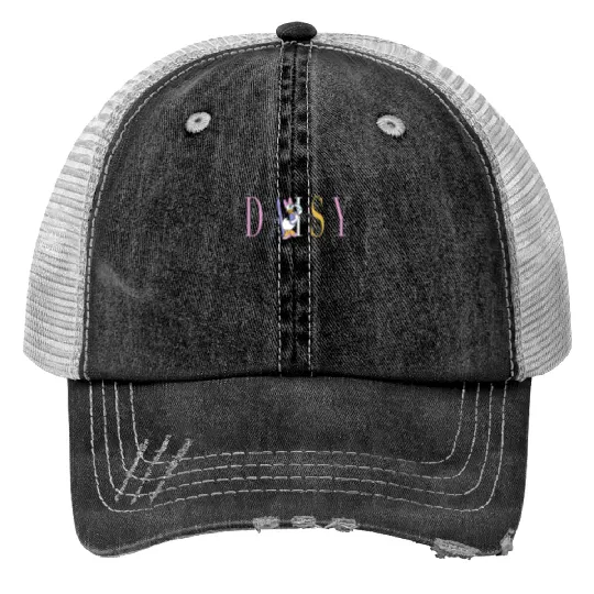 Disney Mickey And Friends Daisy Duck Simple Text Trucker Hats