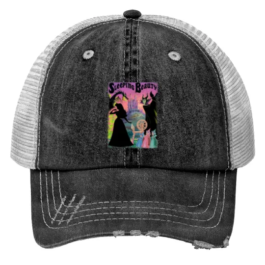 Disney Sleeping Beauty Aurora Maleficent Poster Trucker Hats