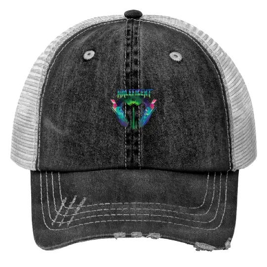 Disney Villains Maleficent 90s Rock Band Neon Trucker Hats