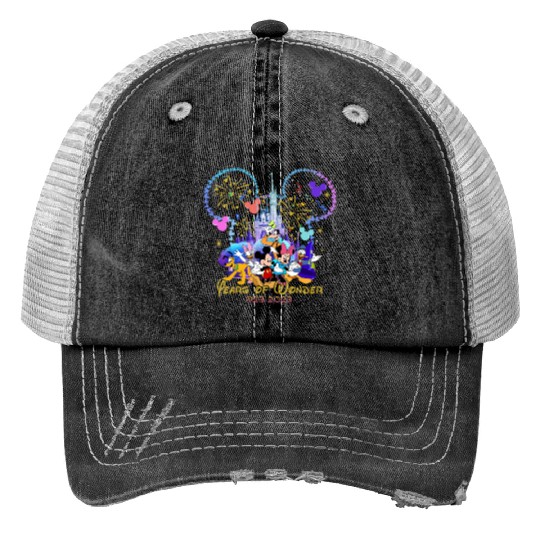 Discover Disney 100 Years Of Wonder Trucker Hats, Disney 100th Anniversary Trucker Hats, Disney Magic Castle Trucker Hats