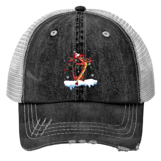 Discover Disney Mulan Mushu Dragon Christmas Lights Trucker Hats
