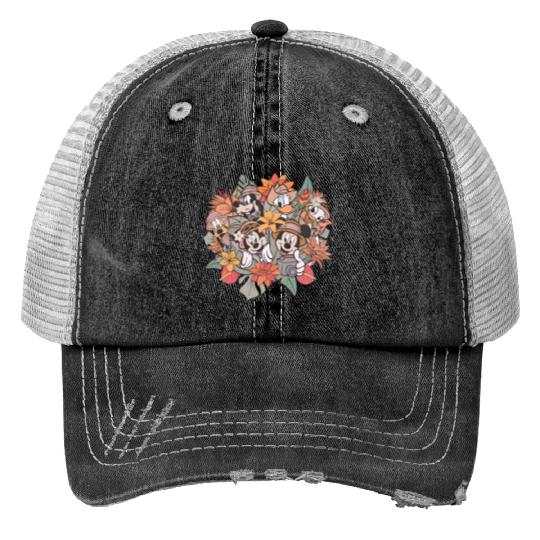 Discover Vintage Leopard Floral Disney Animal Kingdom Trucker Hats