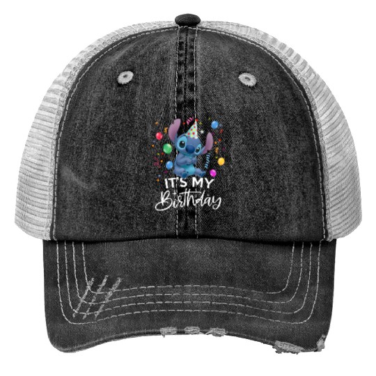 Discover Stitch Birthday Trucker Hats, Disney Stitch Trucker Hats