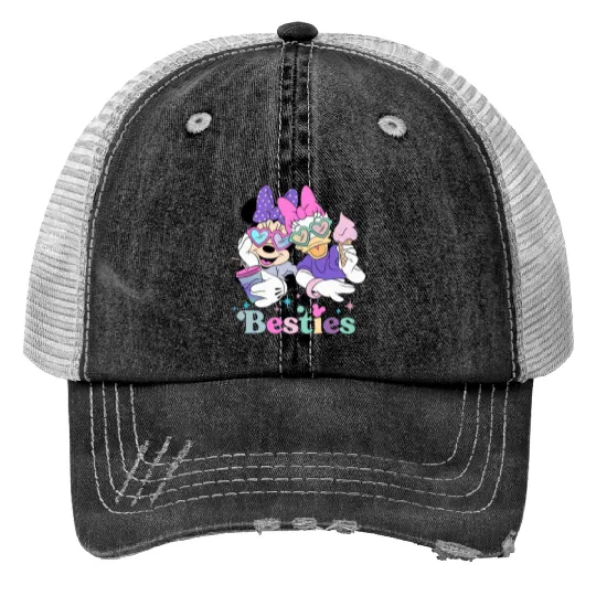 Disney with my Bestie Trucker Hats, Disney Trucker Hats, Minnie and Daisy Trucker Hats, Disneyland Trucker Hats, Friends Trucker Hats, Besties Trucker Hats, Disney Trip Trucker Hats