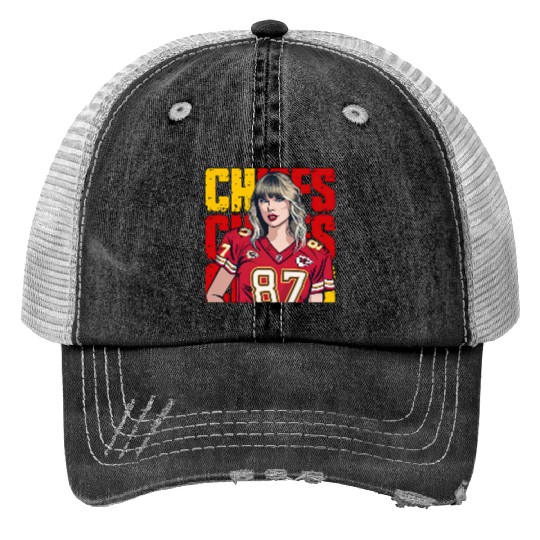 Discover Taylor Hearts Kelce in Chiefs Trucker Hats, Traylor Swelce Taylor Version Fan Trucker Hats