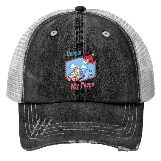 Disney Bo Peep With Blue Sky White Clouds Hangin With My Peeps Trucker Hats, Toy Story Trucker Hats
