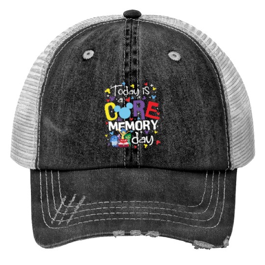 Inside Out Trucker Hats, Today Is Core Memory Day Trucker Hats, Joy Trucker Hats, Disney Trucker Hats