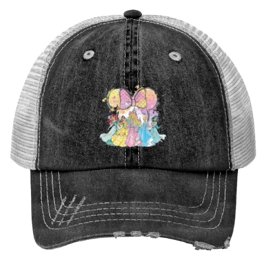 Watercolor Disney Princess Trucker Hats, Disney Castle Trucker Hats, Disney Birthday Princess