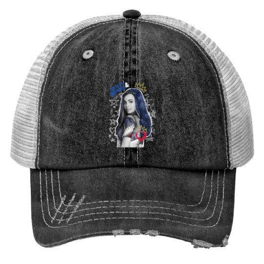 Disney Descendants 2 Evie Collage Trucker Hats