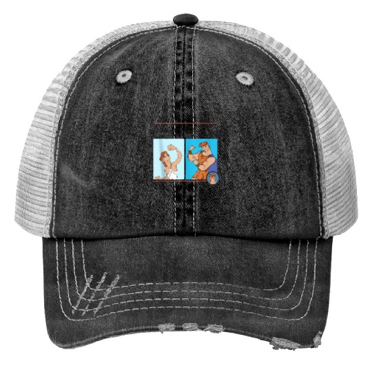 Disney Hercules Meme Portrait Grid Trucker Hats