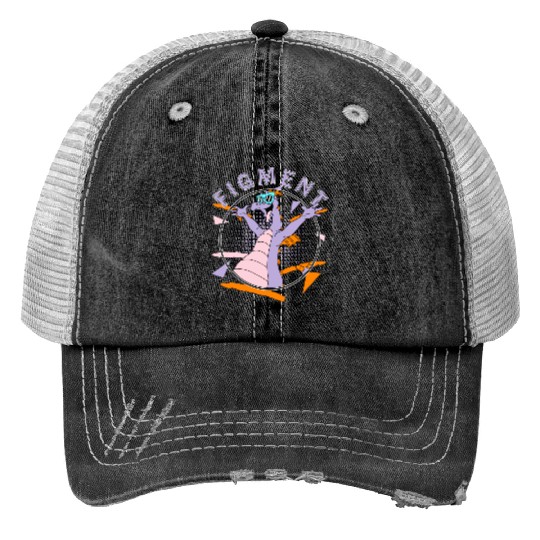 Disney Figment Retro 90's Portrait Trucker Hats,Epcot Figment Trucker Hats