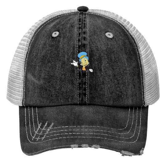 Disney Pinocchio Jiminy Cricket Faux Pocket Trucker Hats