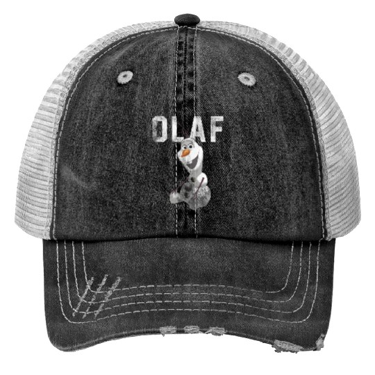 disney frozenss Cute Olaf Distressed Big Chest Portrait Trucker Hats