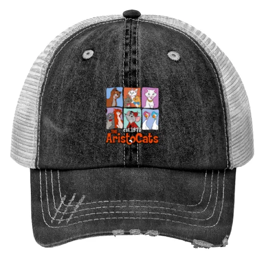 Disney The Aristocats Characters Group 1970 Trucker Hats, Disney The Aristocats Trucker Hats