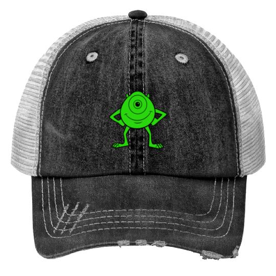 Disney Pixarss Monsters Inc. Mike Wazowski Cyclops Retro Trucker Hats