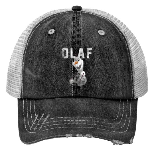 disney frozenss Cute Olaf Distressed Big Chest Portrait Trucker Hats
