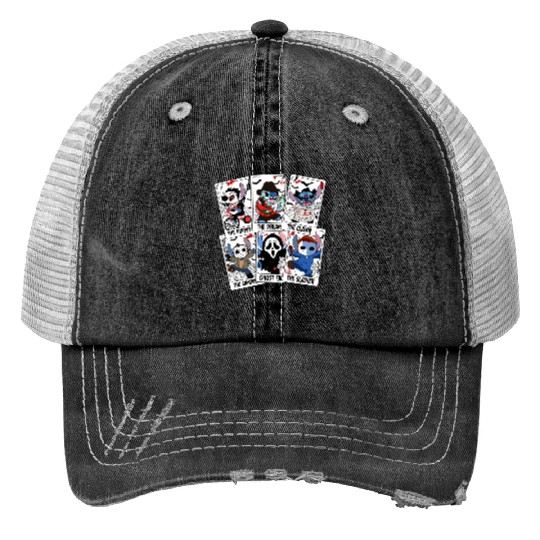 Discover Stitch Tarot Card Halloween Trucker Hats, Disney Lilo & Stitch Halloween Trucker Hats