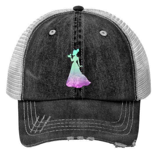 Disney Princess Tiana Silhouette Pretty Tie Dye Trucker Hats