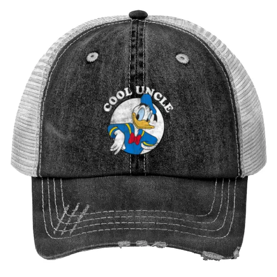 Disney Mickey Friends Donald Duck Vintagess Cool Uncle Logo Trucker Hats