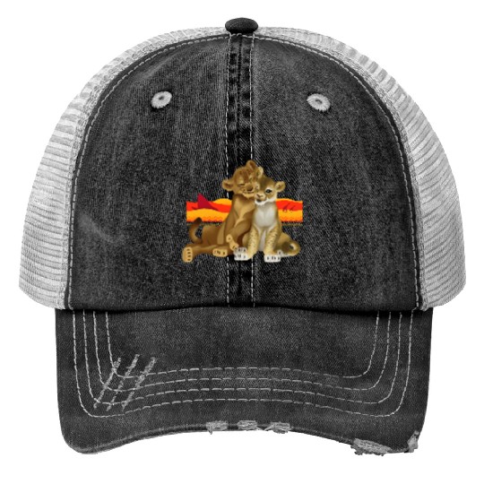 Disney The Lion King Young Simba Nala Live Action Trucker Hats
