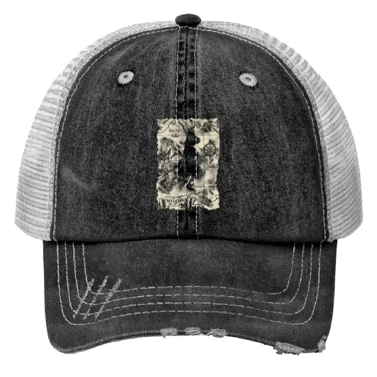 Discover Disney Captain Hook Map Trucker Hats