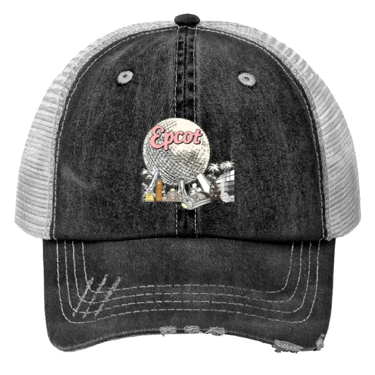 Disney Epcot  Trucker Hats, Epcot World Tour Trucker Hats, Epcot Center 1982 Trucker Hats