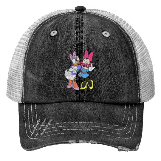 Womens Disney Mickey And Friends Daisy Minnie Vintagess Fashion VNeck Trucker Hats