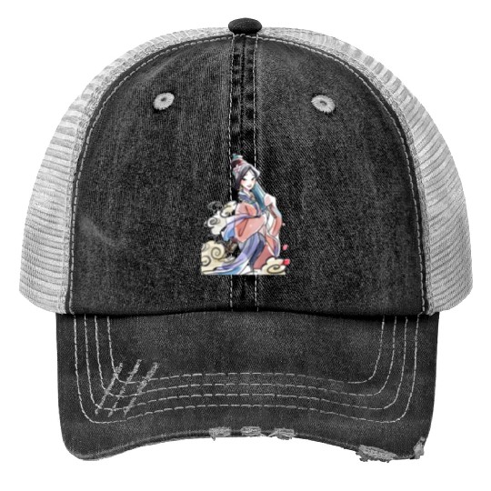 Mulan  1: Disney Mulan Anime Mushu, Mulan and Mushu Trucker Hats