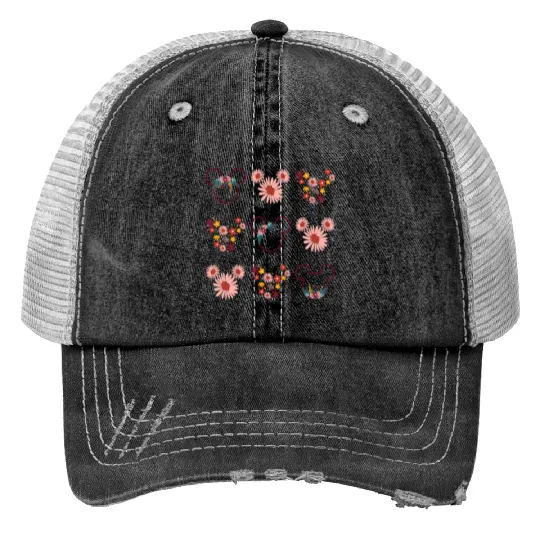 Discover Disney Mickey Mouse Flowers and Daisy Print Trucker Hats