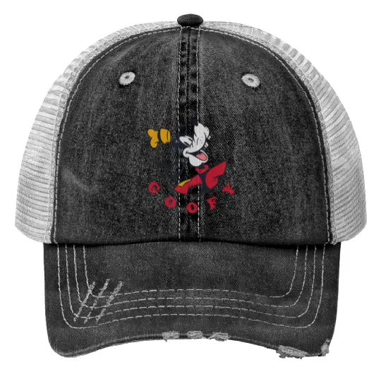 Disney Mickey And Friends Original Goofy Cartoon Icon Circle Trucker Hats