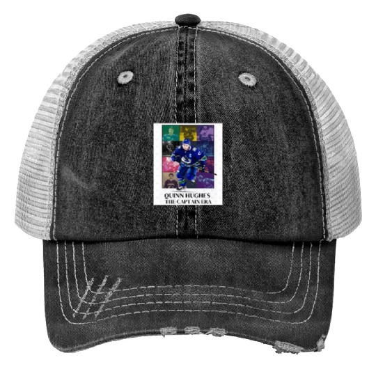 Quinn Hughes Eras Tour Vancouver Canucks Bigger Print Trucker Hats