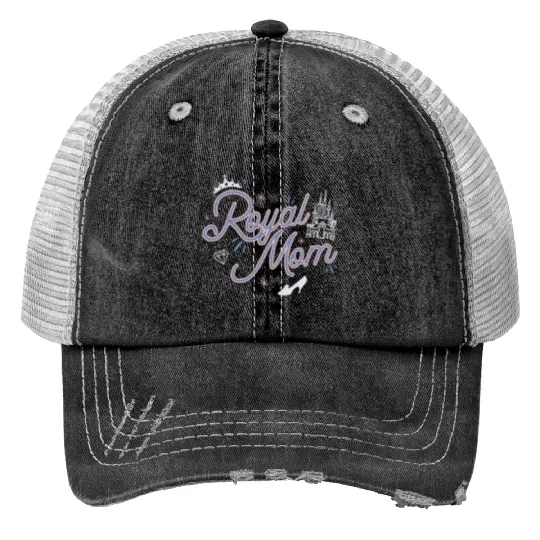 Disney Princess Royal Mom Script Trucker Hats