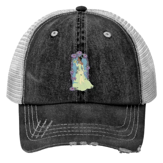 Disney Princess And The Frog Tiana Floral KISSss Trucker Hats