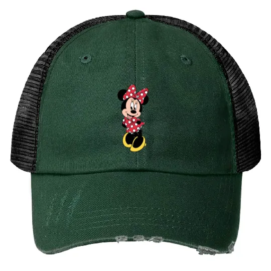 Minnie Trucker Hats, Vintage Minnie Trucker Hats, Disney Minnie Mouse Sweet Portrait Trucker Hats