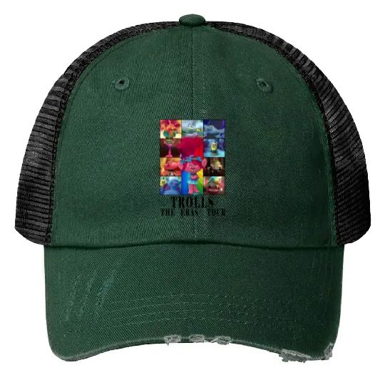 Discover Trolls The Eras Tour Trucker Hats, Dream Works Trolls Band Together Trucker Hats