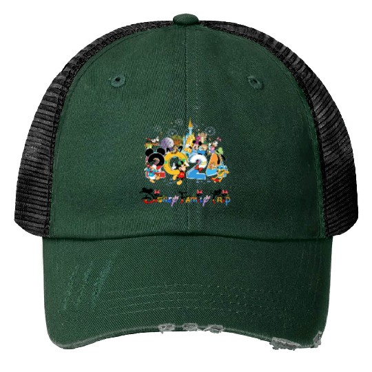 Disney Trip 2024 Mickey And Friends Disney Trucker Hats, Disney Family Matching Trucker Hats