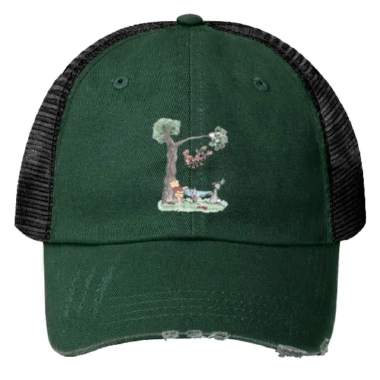 Winnie The Pooh Trucker Hats, The Pooh And Friends Trucker Hats, Disney Winnie The Pooh, Disneyland Pooh Trucker Hats
