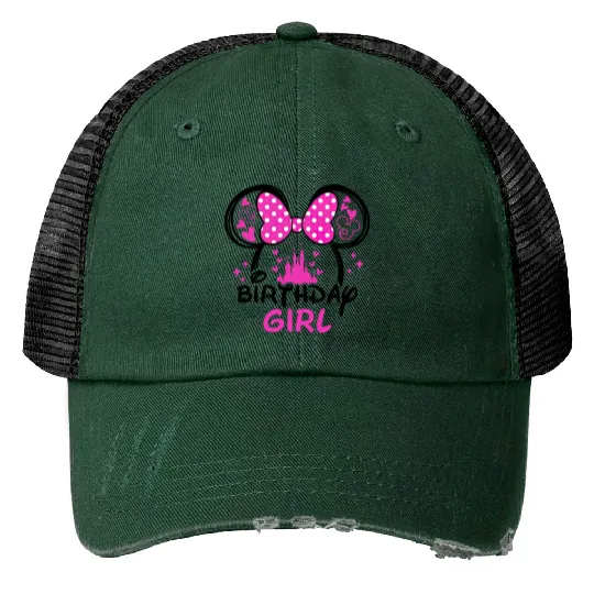 Birthday Girl Trucker Hats, Disney Birthday Girl, Minnie Mouse Trucker Hats, Birthday Girl Gift, Disney birthday party