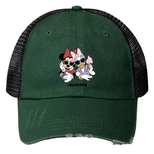 Retro Minnie and Daisy Trucker Hats, Disney Bestie Trucker Hats, Minnie Mouse Trucker Hats, Disney Girl Trip, Disney Matching Trucker Hats
