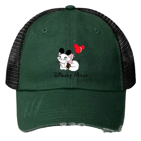 Marie Disney Mode Trucker Hats, Marie Cat Trucker Hats, Marie Aristocats Trucker Hats